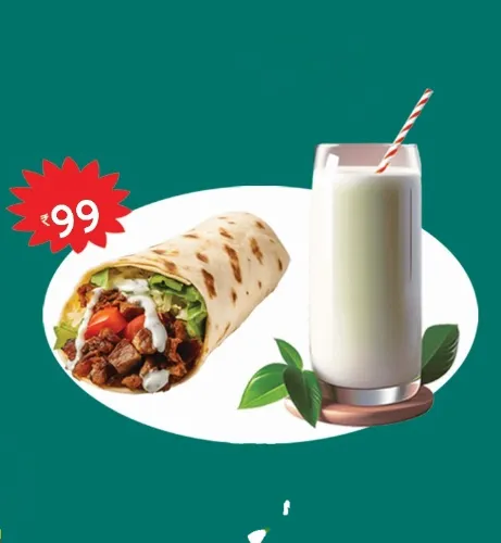 Kuboos Shawarma + Karikk Shake Combo